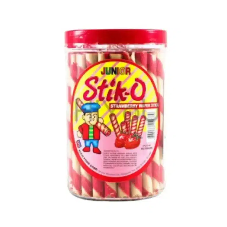 JUNIOR Stik-O vaflių lazdelės Braškių sk.