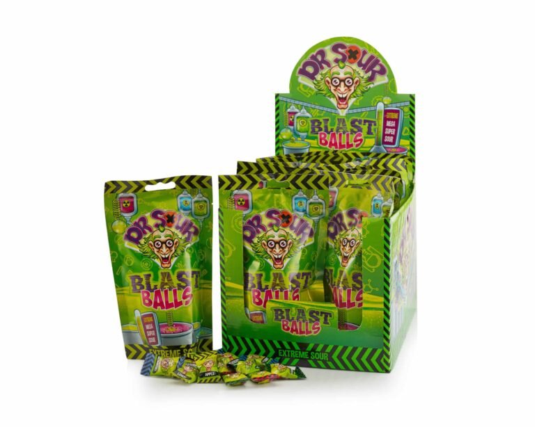 Rūgštūs čiulpiami saldainiai DR. SOUR Blast Balls, 75g