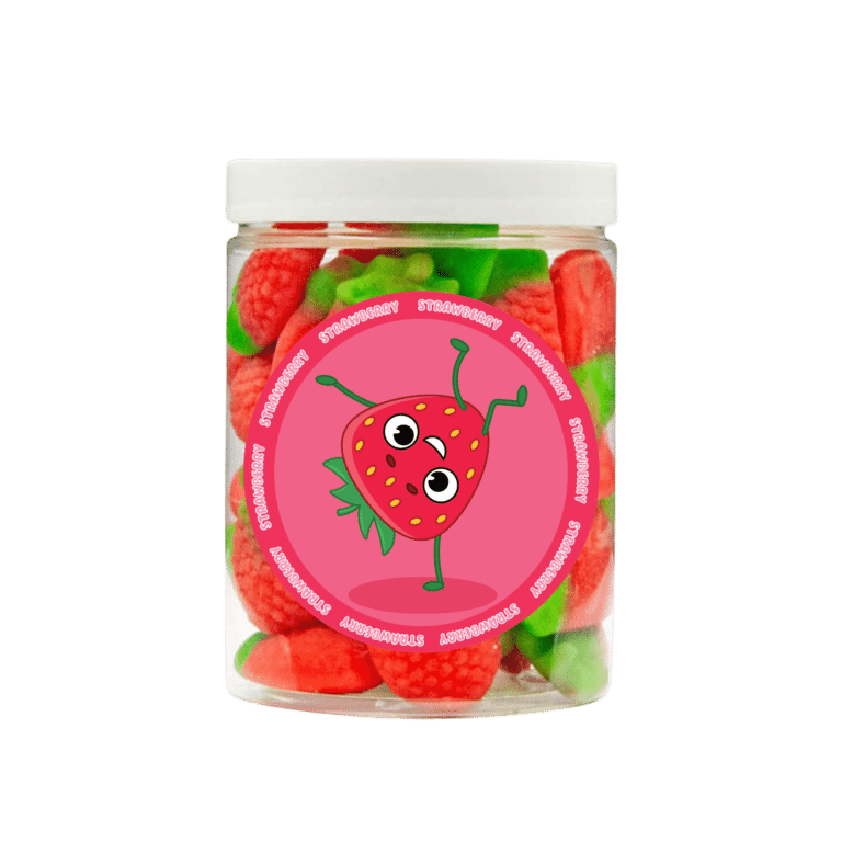 Guminukai YUMMY GUMMY (Braškių form., Braškių sk.) 200g