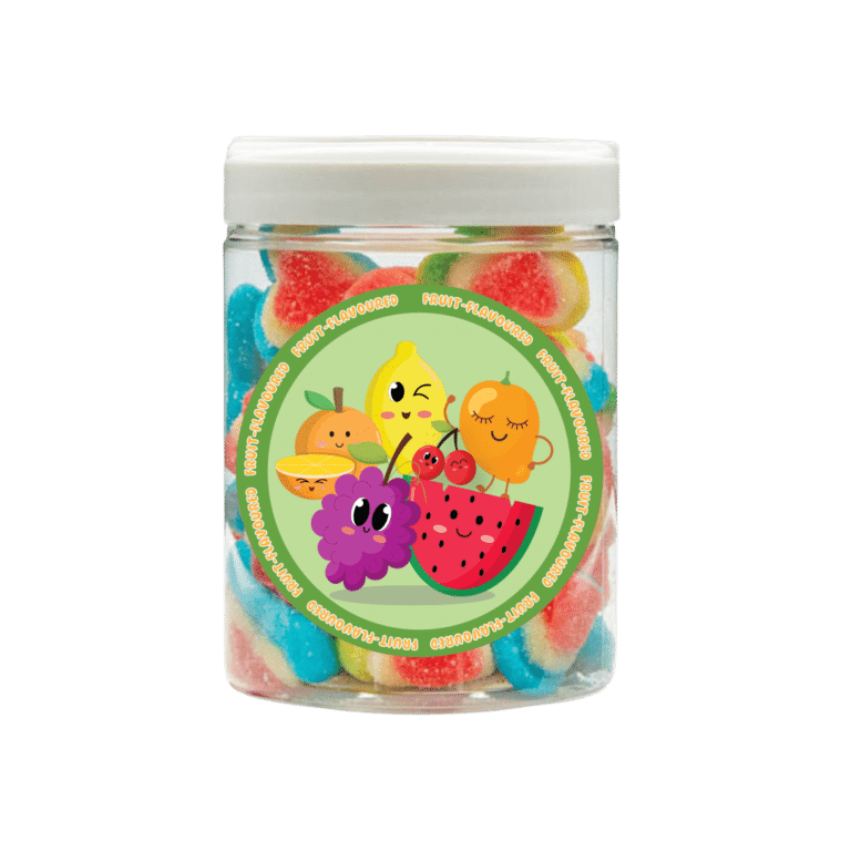 Guminukai cukruje YUMMY GUMMY (3D Širdelės, įvairių vaisių sk.) 200g