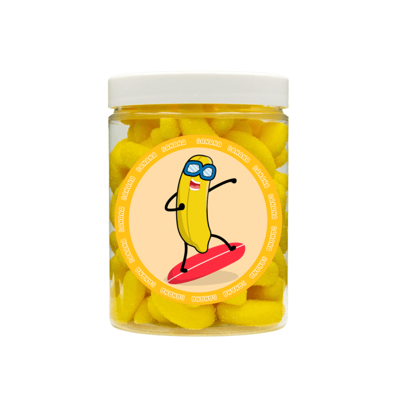 Guminukai cukruje YUMMY GUMMY (Bananų form., Bananų sk.) 200g