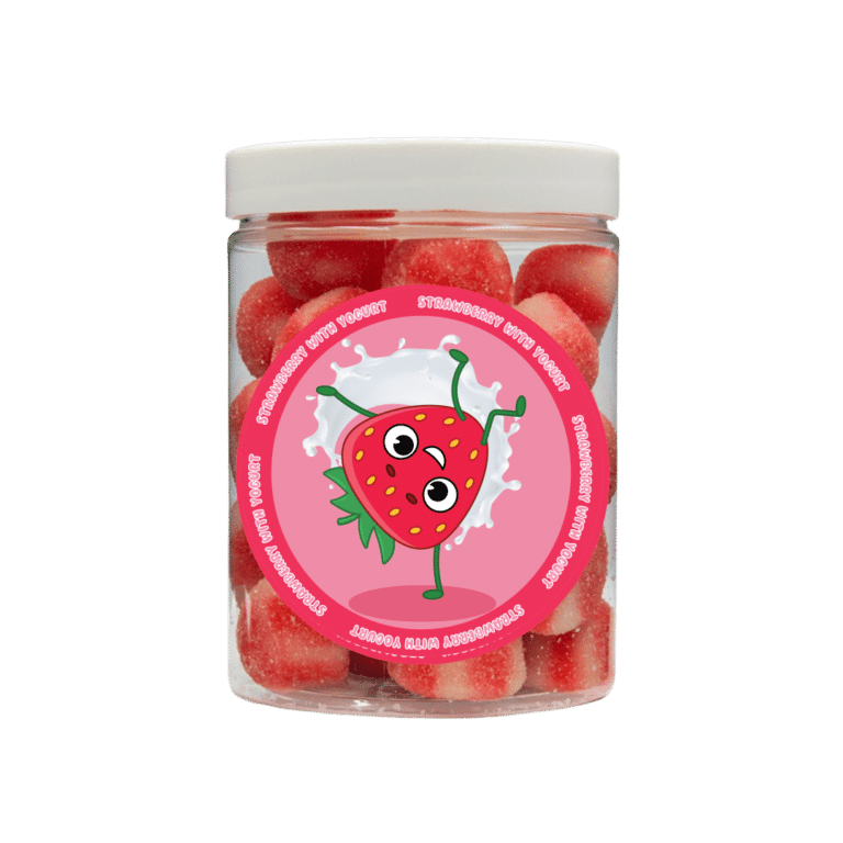 Guminukai cukruje YUMMY GUMMY (Braškinio jogurto sk.) 200g