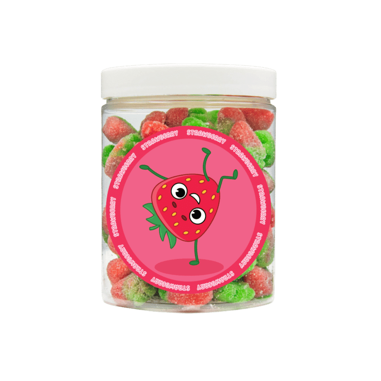 Guminukai cukruje  YUMMY GUMMY (Braškytės, Braškių sk.) 200g