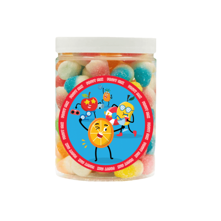 Guminukai cukruje YUMMY GUMMY (Kamuoliukai, Įvairių vaisių jogurto sk.) 200g