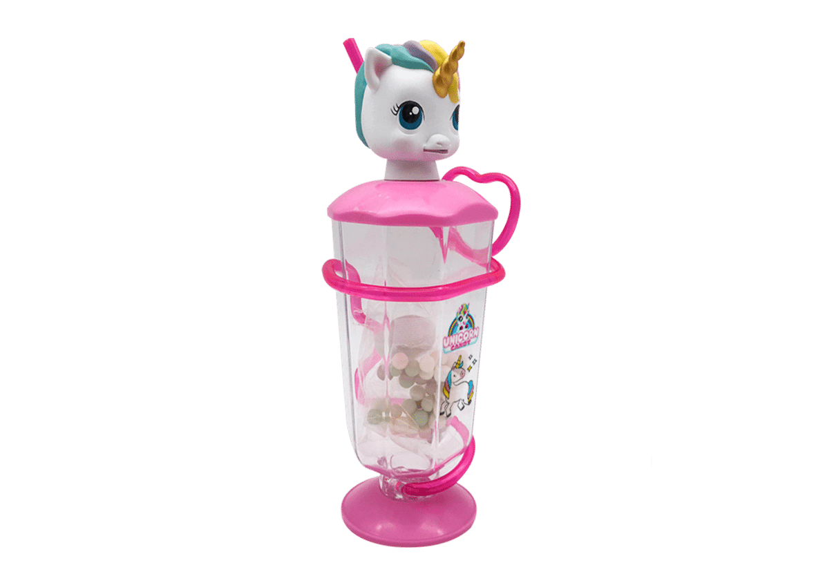 Puodelis su saldainiais UNICORN Straw Cup, 21g