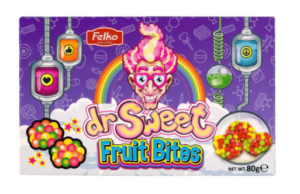 Saldūs saldainiai DR. SWEET Fruit Bites, 80g