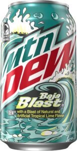 Gazuotas gaivusis gėrimas MOUNTAIN DEW Baja Blast 355ml