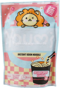 Greitai paruošiami aštrūs udon makaronai YOUMI Creamy Spicy