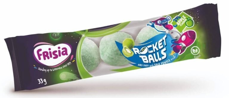 Kramtomi saldainiai FRISIA Rocket Balls Apple