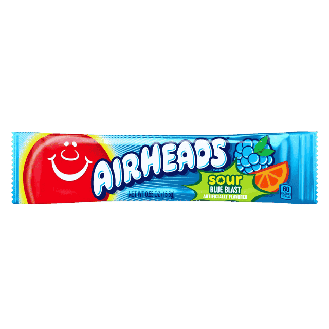 Kramtomas saldainis AIRHEADS Sour Blue Blast