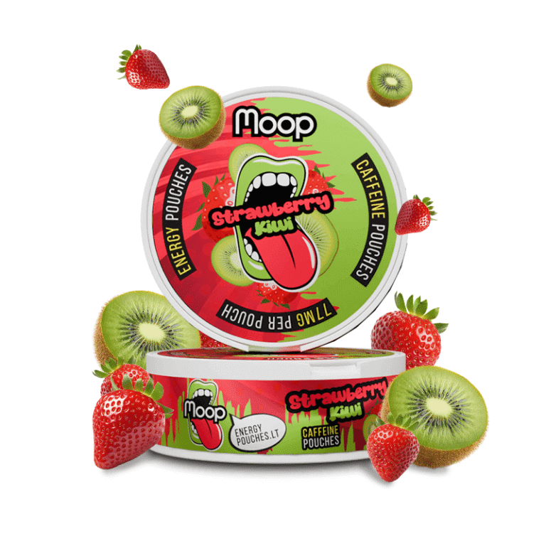 Kofeino maišeliai MOOP Strawberry Kiwi